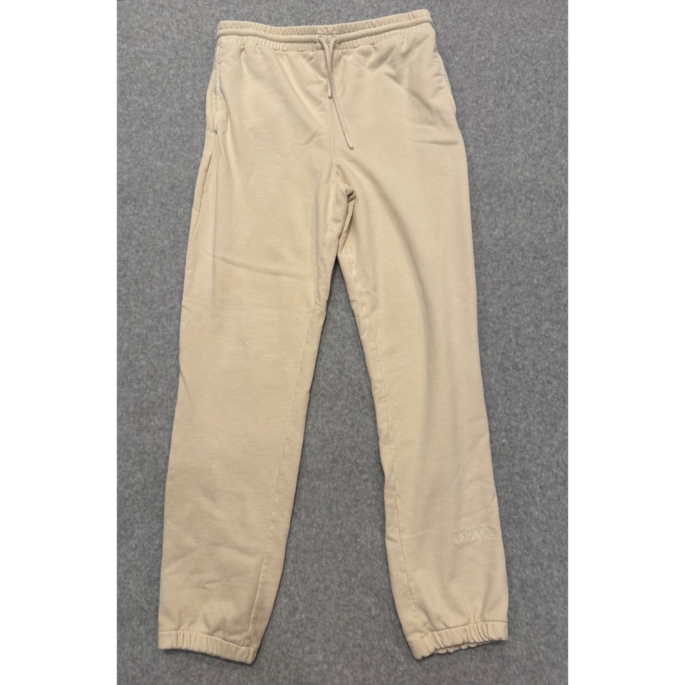 L*Space Active Cream Cotton Jogger Sweatpants Small Tan Neutral Loungewear